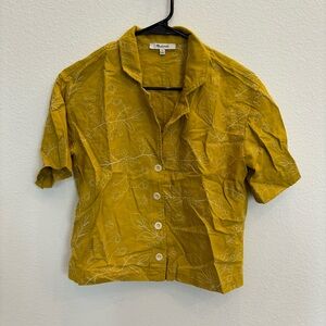 Madewell Embroidered Button Down Blouse
